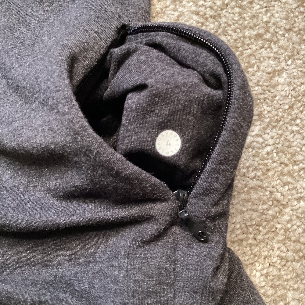 Lululemon Twisted & Tucked Long Sleeve Heathered Black Grey Shirt Top Sweater 4 - Picture 6 of 8